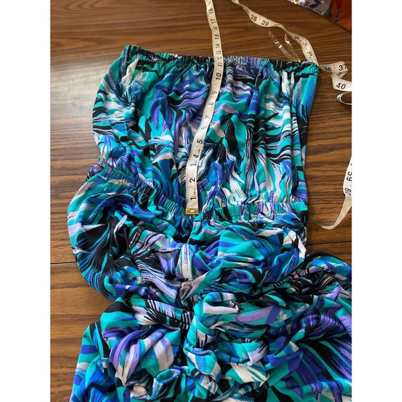 Simply Styled by Sears woman’s blue purple black white strapless pantsuit sz M - Picture 6 of 10